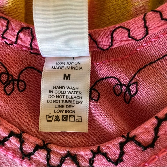 India Boutique Rayon Embroidered Casual Summer Dress, Size M & L - Picture 5 of 6